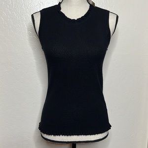 ELIE. Tahari sleeveless ruffle detailed blouse